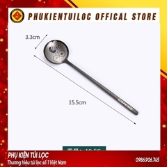 Thìa inox 304 mặt cười sáng tạo thìa cà phê khuấy thìa vàng thìa tròn kem thìa thìa súp nhỏ của trẻ em - Phukientuiloc