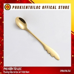 Thìa inox 304 pha trà dụng cụ pha cà phê muỗng cafe inox mạ vàng thiết kế hiện đại sáng trọng- Phukientuiloc.com
