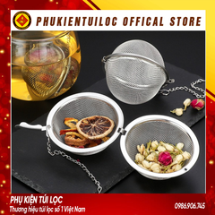 Bóng Lọc Lưới Inox 304- Lọc Trà Inox, Có Dây Treo, Cứng, Bền, Không Gỉ- Phukientuiloc