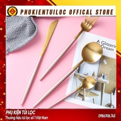 Combo 4 món Muỗng dao dĩa thìa cafe cá nhân, gia đình, inox 304 cao cấp phủ bóng