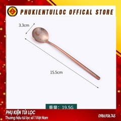 Thìa inox 304 mặt cười sáng tạo thìa cà phê khuấy thìa vàng thìa tròn kem thìa thìa súp nhỏ của trẻ em - Phukientuiloc