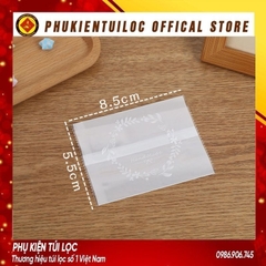 Set 100 Túi đựng bánh cookie/ bánh quy/ trà hoa( túi vòng hoa 4 màu )nhiều kích thước- Phukientuiloc.com