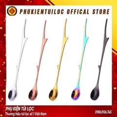 Thìa 3D inox 304 cao cấp thìa pha trà, cà phê, mật ong, tổ yến, quà tặng đẹp lung linh, lấp lánh- Phukientuiloc.com