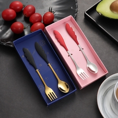 Thìa inox 304 pha trà dụng cụ pha cà phê muỗng cafe inox mạ vàng thiết kế hiện đại sáng trọng- Phukientuiloc.com