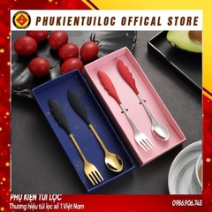 Thìa inox 304 pha trà dụng cụ pha cà phê muỗng cafe inox mạ vàng thiết kế hiện đại sáng trọng- Phukientuiloc.com