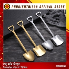 Thìa thép không gỉ thìa vuông hình xẻng vàng  khuấy cà phê thìa cà phê đa dạng mẫu mã, kiểu dáng