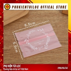 Set 100 Túi đựng bánh cookie/ bánh quy/ trà hoa( túi vòng hoa 4 màu )nhiều kích thước- Phukientuiloc.com