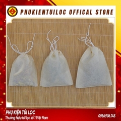 Combo 100 túi lọc trà giấy lọc trà, cafe có dây rút đầy đủ kích thước