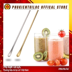 Thìa cán dài inox 304 pha trà dụng cụ pha cà phê muỗng cafe mạ vàng thiết kế hiện đại sáng trọng độ dài 13-26cm