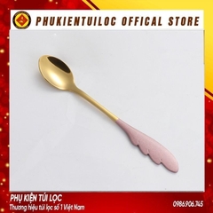 Thìa inox 304 pha trà dụng cụ pha cà phê muỗng cafe inox mạ vàng thiết kế hiện đại sáng trọng- Phukientuiloc.com
