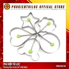 Khuôn Rán Trứng Ốp La, Bánh - Khay Chiên Tạo Nhiều Hình Cute Có Núm Cầm- Phukientuiloc.com