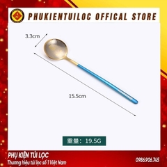 Thìa inox 304 mặt cười sáng tạo thìa cà phê khuấy thìa vàng thìa tròn kem thìa thìa súp nhỏ của trẻ em - Phukientuiloc