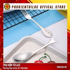 Thìa, dĩa sáng tạo cá heo dành cho trẻ em, kute, dễ thương- Phukientuiloc.com
