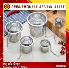Lọc trà inox 304 hình trụ, có dây treo, không gỉ 9.7cm ( 2089)