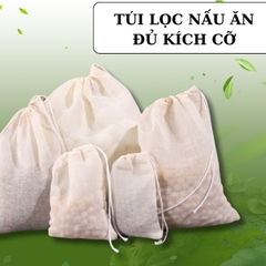 Túi lọc vải sợi đựng gia vị nấu ăn, lọc sữa hạt