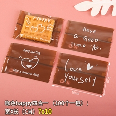 Set 100 Túi bao bì nilon hàn miệng đựng trà hoa,bánh kẹo  đa dạng họa tiết-Phukientuiloc