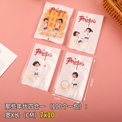 Set 100 Túi bao bì nilon hàn miệng đựng trà hoa,bánh kẹo  đa dạng họa tiết-Phukientuiloc