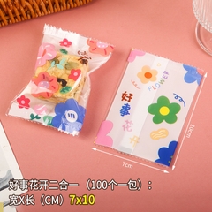 Set 100 Túi bao bì nilon hàn miệng đựng trà hoa,bánh kẹo  đa dạng họa tiết-Phukientuiloc