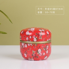 Hộp đựng trà hình cầu PHUKIENTUILOC, chất liệu thiếc, kích cỡ nhỏ gọn-nhiều hoạ tiết sang trọng