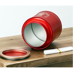 Hộp thiếc tròn đựng trà xanh NẮP NGƯỢC cao cấp 2025- Phukientuiloc