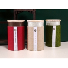 Hộp đựng trà giấy nắp tre đựng 250g trà xanh thân thiện môi trường- Phukientuiloc