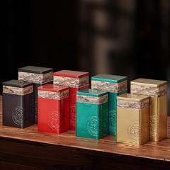 Hộp đựng trà PHUKIENTUILOC, chất liệu thiếc đa dạng màu sắc họa tiết CUNG ĐÌNH, chắc chắn, nhỏ gọn