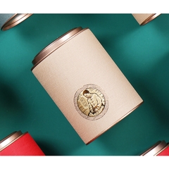 SET QUÀ TANG Lon thiếc giấy tròn đựng trà sáng tạo in hình ông già nhiều màu sắc-Phukientuiloc