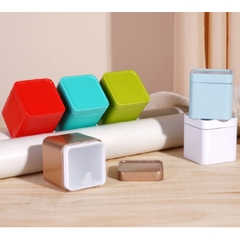Hũ thiếc đựng trà MINI VUONG nhỏ gọn đa dạng màu sắc, tiện lợi, sang trọng 48x48x50mm PHUKIENTUILOC