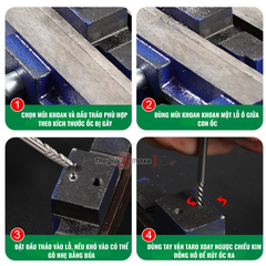 Bộ tháo ốc kèm tay taro 11 chi tiết