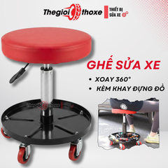Ghế Sửa Xe Xoay 360 Khay Đồ