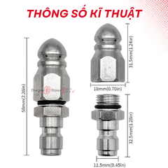 Đầu béc Thông Cống Inox