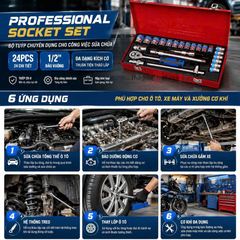 Bộ tuýp Storm King Tools 24 chi tiết