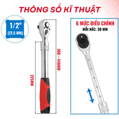 Cần siết cán Điều Chỉnh 1/2 inch