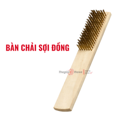 Bàn chải cán gỗ Sợi Thép/Sợi Đồng