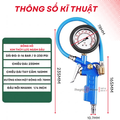 Súng bơm lốp Đồng Hồ Mặt Dầu