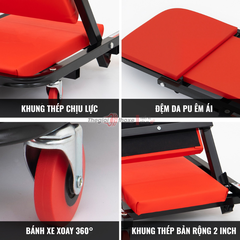 Ghế nằm sửa xe gấp gọn 2 trong 1
