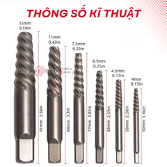 Bộ 6 mũi tháo ốc gãy