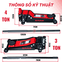 Kích thủy lực gầm thấp PLRUS (3T & 4T)