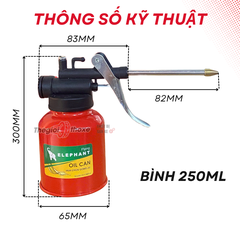 Vịt dầu 250ml - Vòi bơm dài và thon châm nhớt đến những vị trí khó