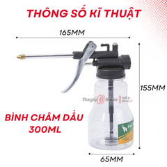 Bình tra dầu trong suốt 300Ml