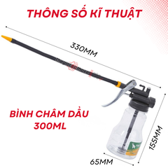 Bình tra dầu trong suốt 300Ml