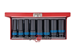 Bộ đầu tuýp dài 1/2 lục giác đen Kingtony 4410mp - 8 Chi tiết 12 , 13 , 14 , 17 , 19 , 21 , 22 , 23mm