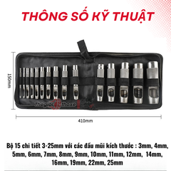 Bộ đục lỗ gioăng, cao su, đệm, nhôm