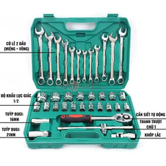 Bộ dụng cụ sửa xe đa năng 37 chi tiết