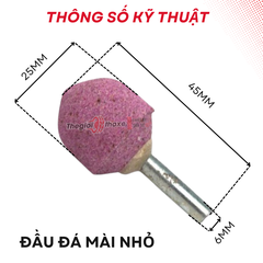 Đầu đá mài săm lốp xe máy, ô tô. Mài săm, mài lốp không săm, ba via