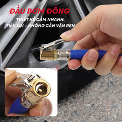 Đầu vòi bơm xe máy, ô tô, xe đạp (dùng để gắn với đồng hồ bơm)