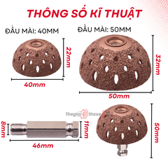 Đầu mài lốp dạng nấm