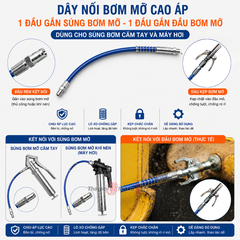 Ống nối đầu bơm mỡ 30cm