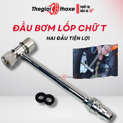 Đầu bơm lốp Chữ T 2 Đầu