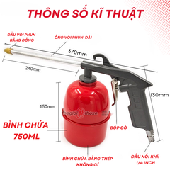 Bình phun dầu khí 750ml Vòi Dài